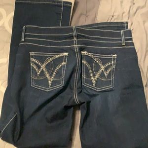 Q-baby no gap waistband jeans regular size 7/8 x 30